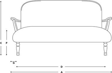 Zarif Keten Antika Loveseat Ahşap Saplı 2 Kişilik Oturma Odası Kanepe 0
