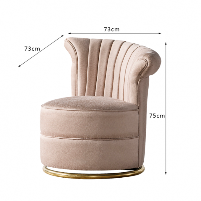 Ev Kadife Kumaş H75cm Salon Koltuk Sandalye 0