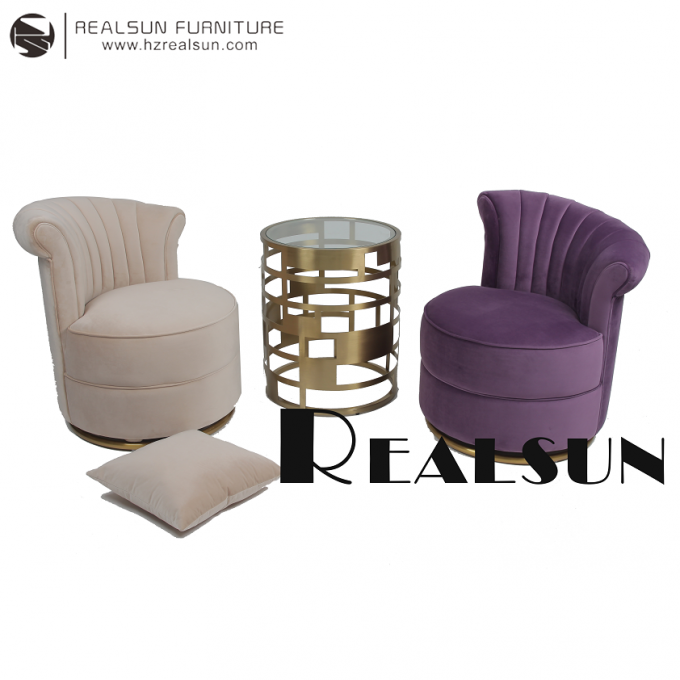 Ev Kadife Kumaş H75cm Salon Koltuk Sandalye 2