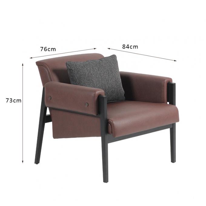 Otel Mobilya Seti PU Deri Metal Çerçeve Ara sıra Sandalye Yüksekliği 73cm 0