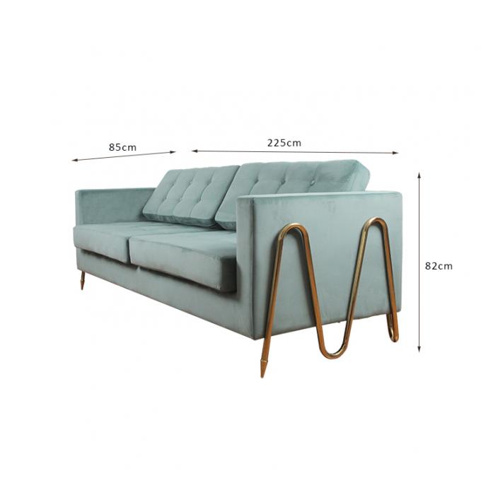 Oturma Odası W 85cm için Kumaş Döşeme Kadife Kanepeler Lüks Modern Kanepe 0