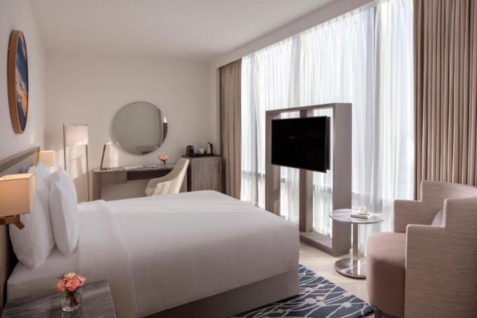 PU Deri Otel Odası Mobilya Takımı OEM Mevcut Modern Stil 5 Yıldız 0