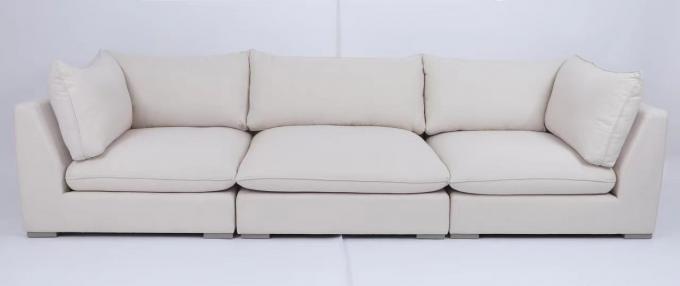 Ahşap Çerçeve Kumaşlı Oturma Odasında Özelleştirilmiş Modern Kanepe 3