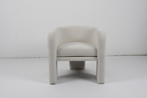 satın al Lambswool Tembel Koltuk Krem Beyaz Buklet Sandalye Kuzu Yünü Lounge Accent Tekli Çevrimiçi üretim