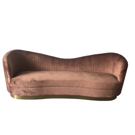 satın al Gloden Metal Tabanlı Oturma Odası Kanepe için Sarı Kadife Chesterfield Kanepe Çevrimiçi üretim