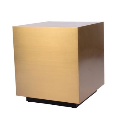 satın al Perdahlı Pirinç Siyah Çelik Kare Salon Sehpası 50x50x55cm Çevrimiçi üretim