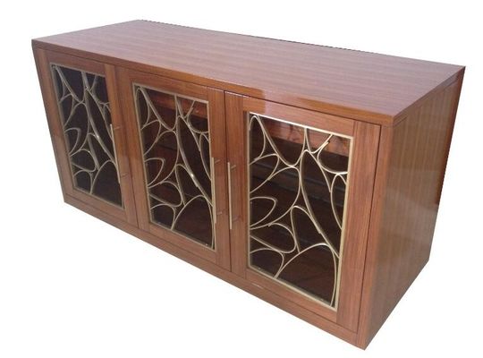 İyi bir fiyat. Klasik 3 Kapılı Otel Yatak Odası Şifonyer / Konsol, Ceviz Yazı Masası çevrimiçi