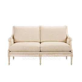 İyi bir fiyat. Antik Loveseat Fransız Köşe Ahşap Koltuk Takımı Ev Mobilyaları Kanepe Kumaş Seti çevrimiçi