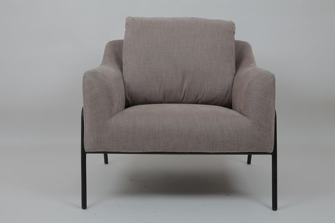 Siyah Metal Çerçeve ile Moda Modern Oturma Odası Kanepe Döşemeli Gri 3