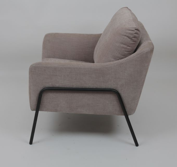 Siyah Metal Çerçeve ile Moda Modern Oturma Odası Kanepe Döşemeli Gri 1