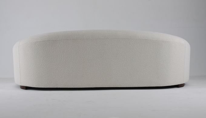 Ahşap Ayaklı Lüks Ve Modern Beyaz Buklet Oturma Odası Kanepe 1