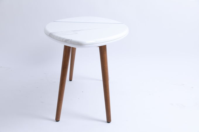 Mobilya Tisch Center Çaydanlık Komidin Salon Mdf Küçük Cafe Yuvarlak Ahşap Ayaklı 1