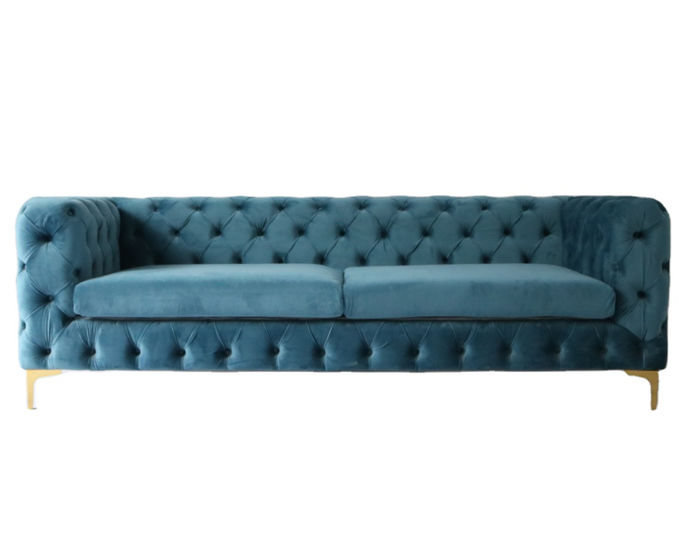 220 * 85 * 75cm Avrupa Modern Chesterfield Koltuk Takımı 1