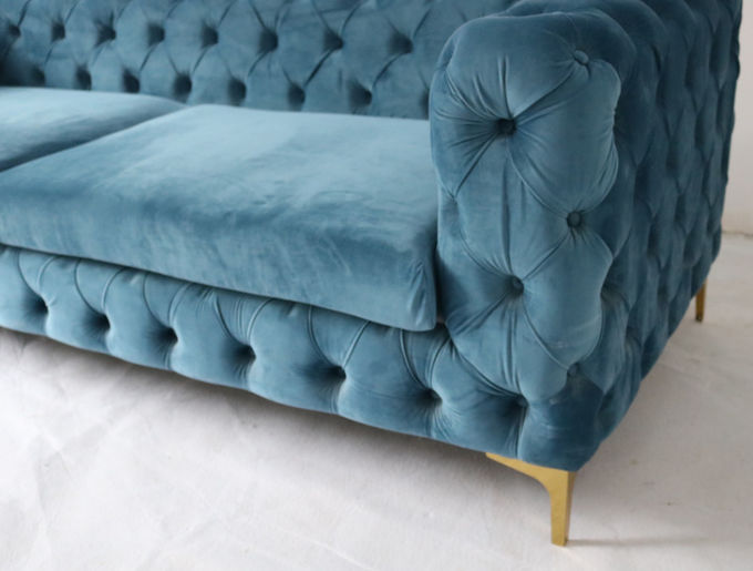 220 * 85 * 75cm Avrupa Modern Chesterfield Koltuk Takımı 3