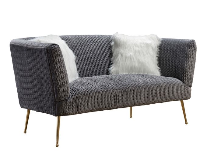 Modern Mobilya 2 Koltuk H74cm Kumaş Oturma Odası Kanepe 4