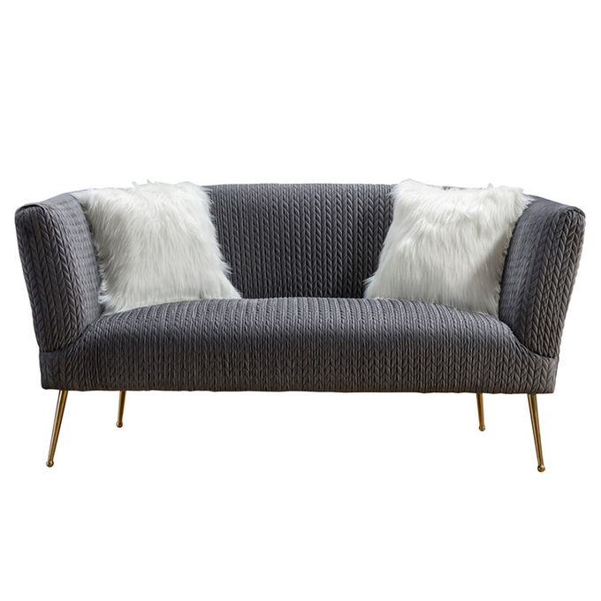 Modern Mobilya 2 Koltuk H74cm Kumaş Oturma Odası Kanepe 3