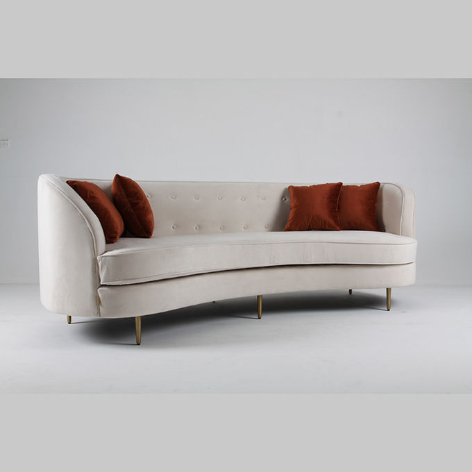Kapalı Mobilya Oturma Odası Kavisli Kanepe Açılmamış Modern Moda 4