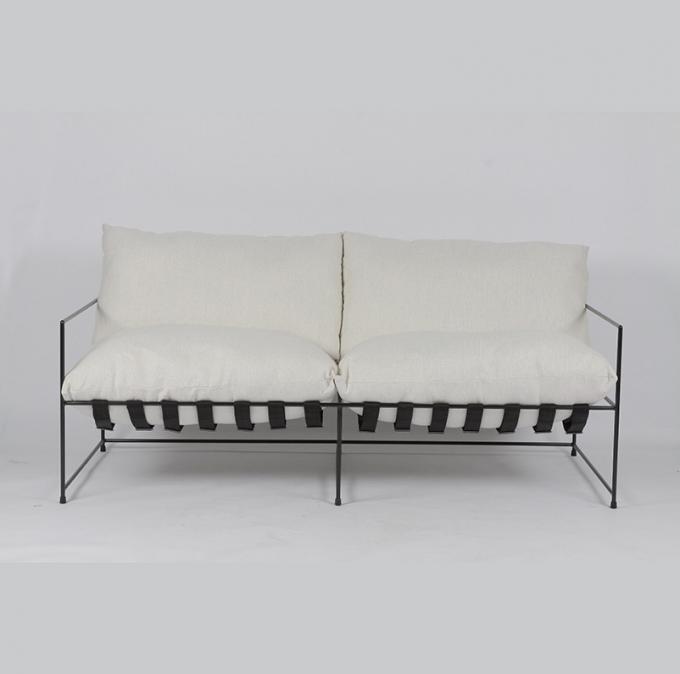 Tembel Kumaş Sanatı Demir Sanat Loveseat Kanepe Okuma Boş Zaman için Işık Lüks 1