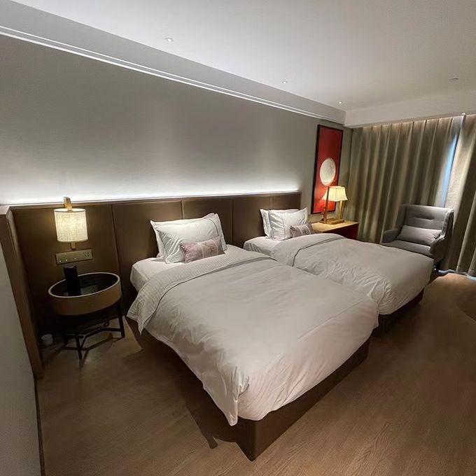 Lüks Yıldız Otel Mobilyaları Standart Oda Tamamen Özelleştirilmiş İç Mekan Mobilyaları 0