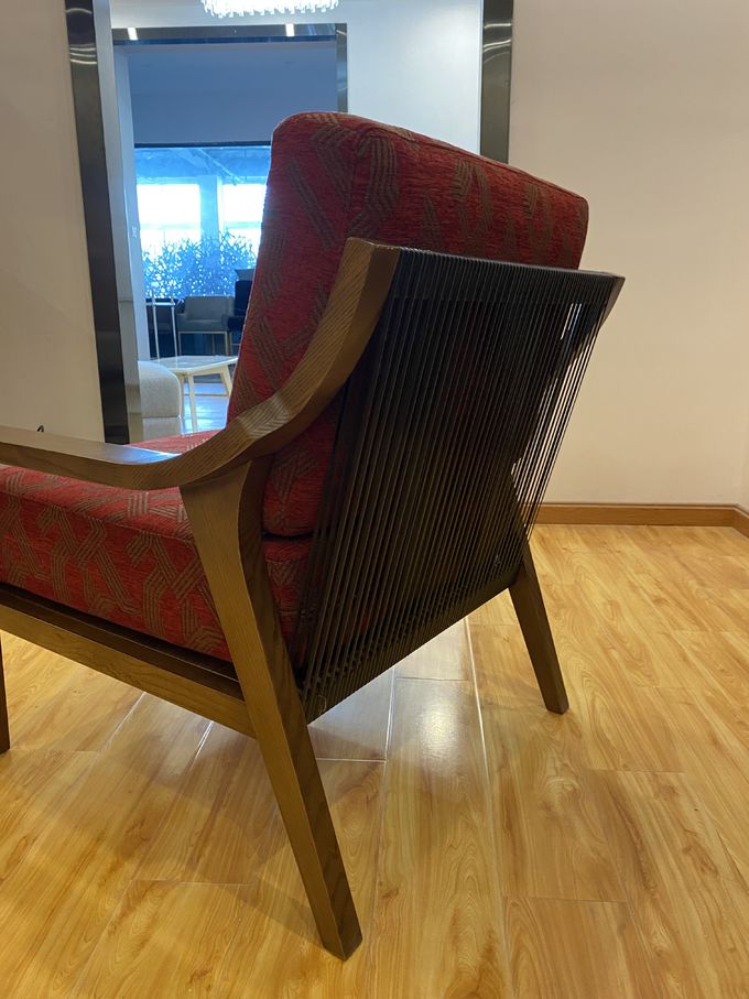 longue sandalye Masif ahşap modern stil Rahat daire otel mobilyası 1